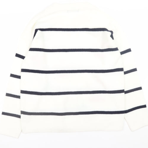 F&F Women’s White Star Stripe Knit Jumper Size 14
