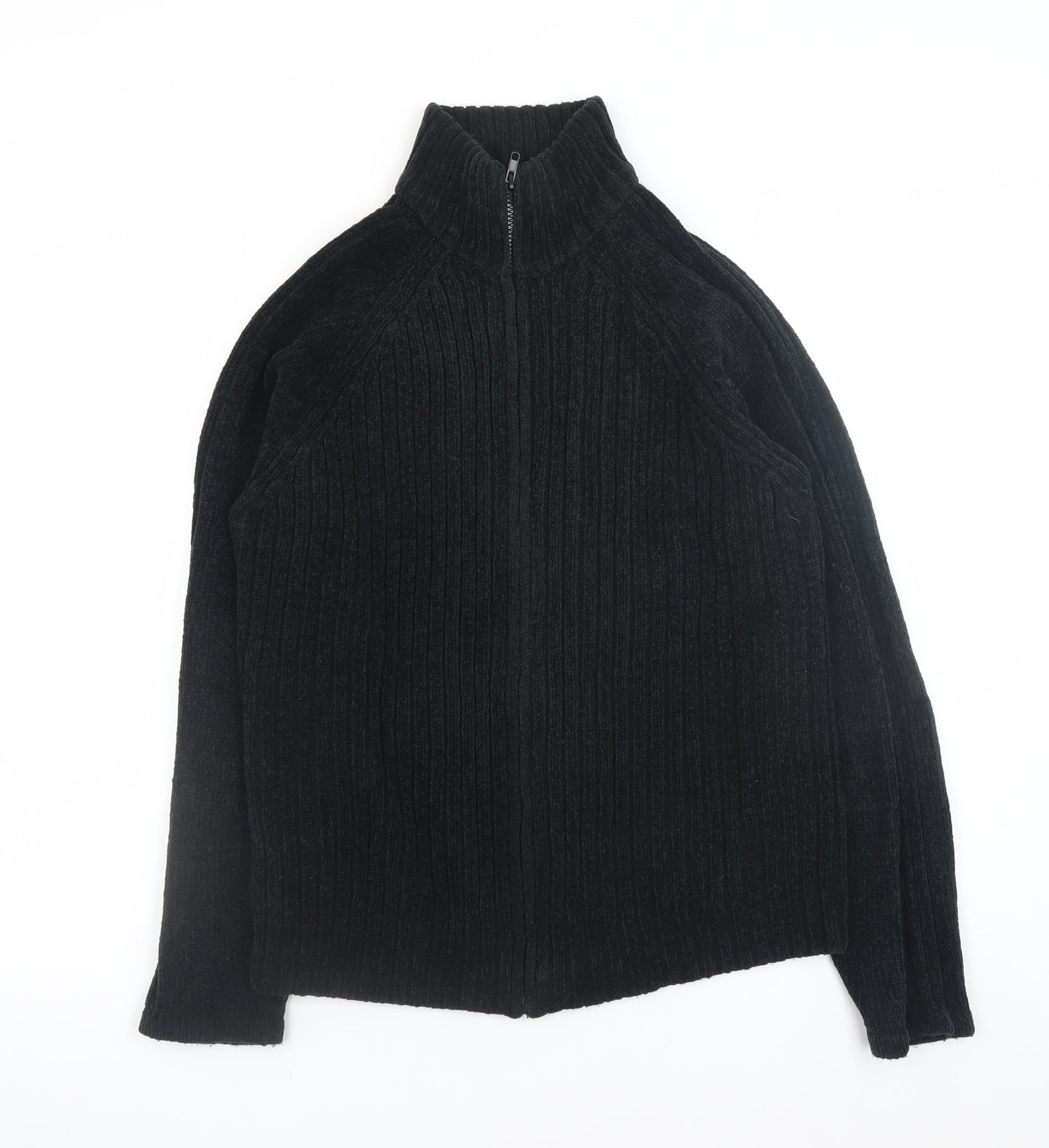 Dunnes Men’s Black Ribbed Half Zip Jumper Size S Acrylic Knit