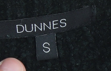 Dunnes Men’s Black Ribbed Half Zip Jumper Size S Acrylic Knit