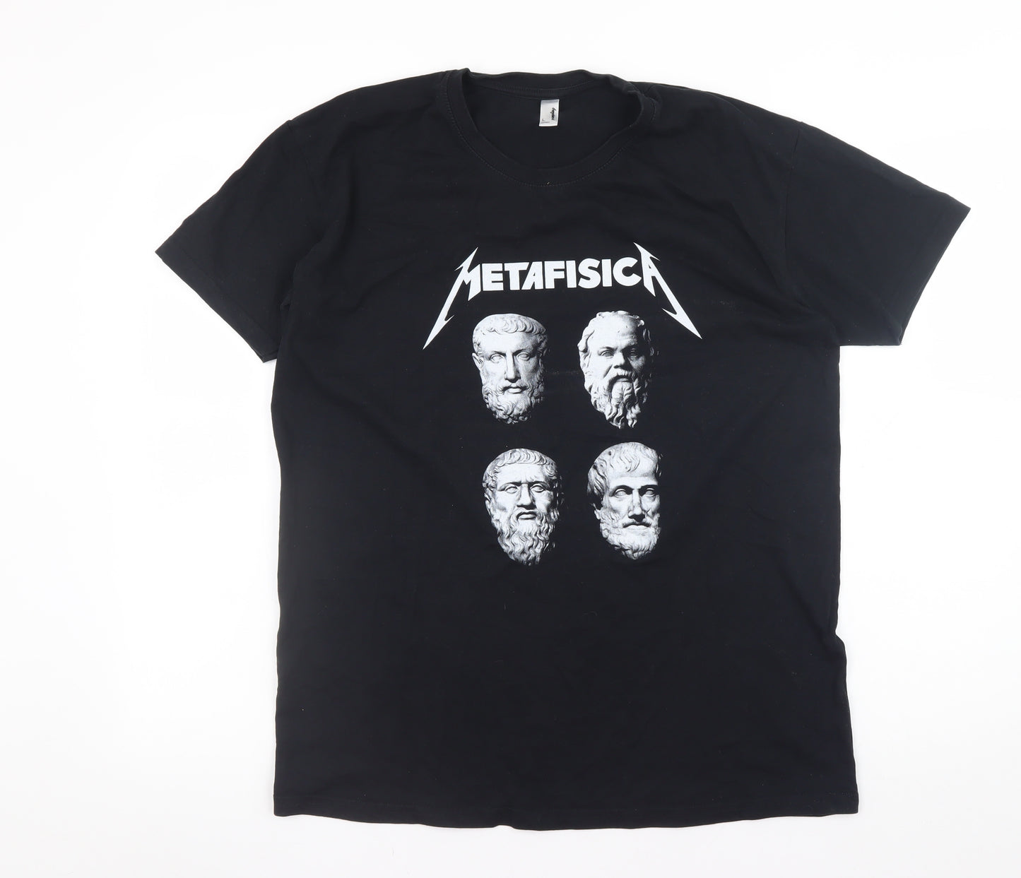 Pampling Unisex Black L Metafisica Graphic Cotton T-Shirt
