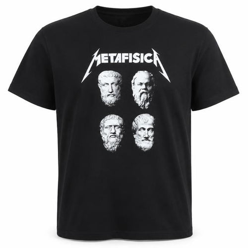 Pampling Unisex Black L Metafisica Graphic Cotton T-Shirt