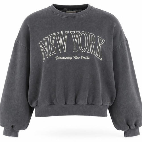 Pull&Bear Pacific Republic Teens Grey New York Pullover Sweatshirt M