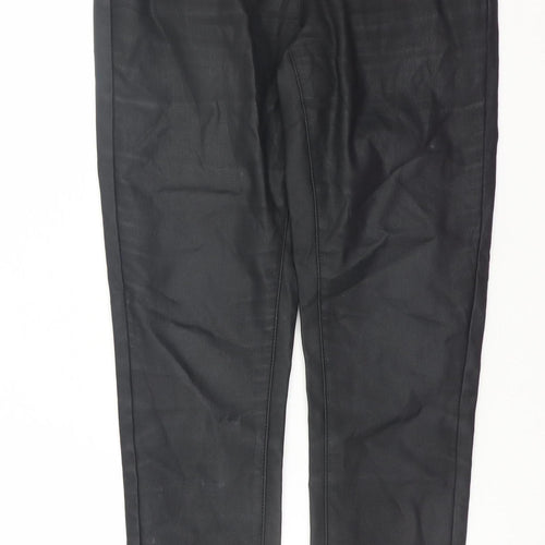 Gallery Women’s Black Faux Leather Skinny Jeggings Size 10