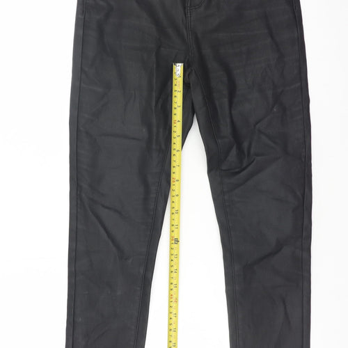 Gallery Women’s Black Faux Leather Skinny Jeggings Size 10