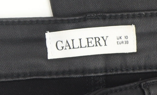Gallery Women’s Black Faux Leather Skinny Jeggings Size 10