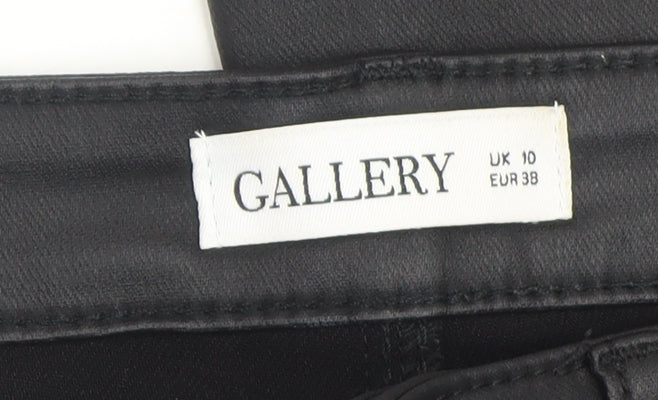 Gallery Women’s Black Faux Leather Skinny Jeggings Size 10