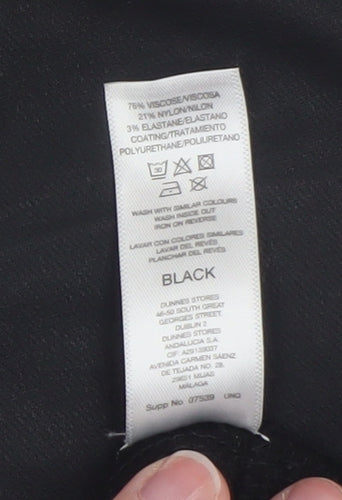 Gallery Women’s Black Faux Leather Skinny Jeggings Size 10