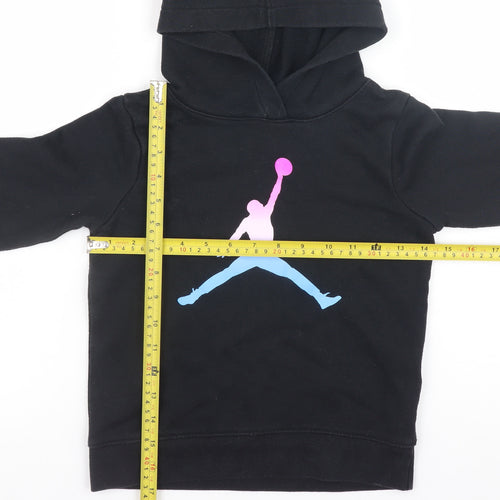 Jordan Boys Black Pullover Hoodie 6-7 Years Logo Fleece Sweatshirt