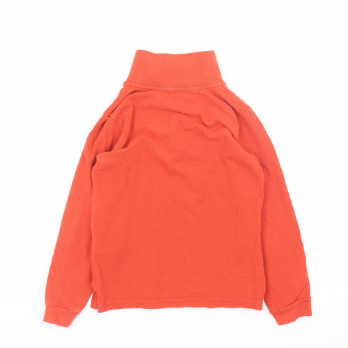 United Colors of Benetton Boys Orange Polo Long Sleeve Cotton Top 4-5 Years