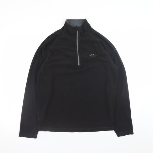 Trespass Men's Black Small Fleece 1/4 Zip Pullover Sweatshirt
