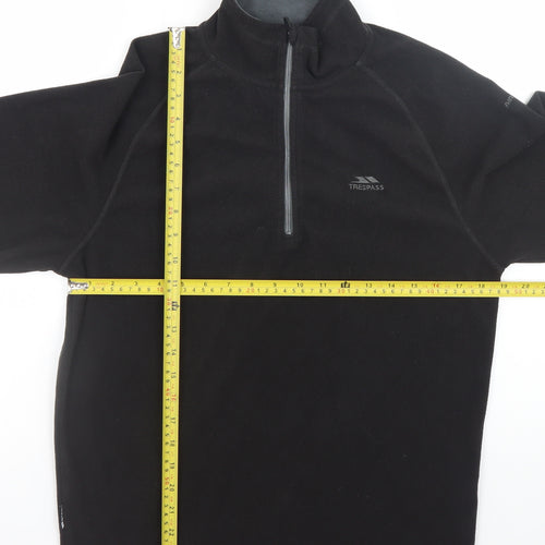 Trespass Men's Black Small Fleece 1/4 Zip Pullover Sweatshirt