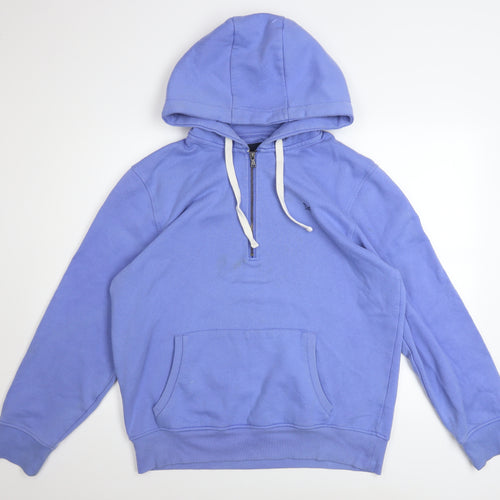Crew Clothing Company Men's Blue XL 1/4 Zip Hoodie