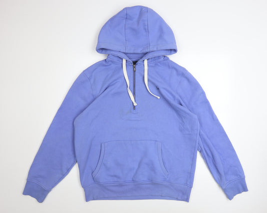 Crew Clothing Company Men's Blue XL 1/4 Zip Hoodie