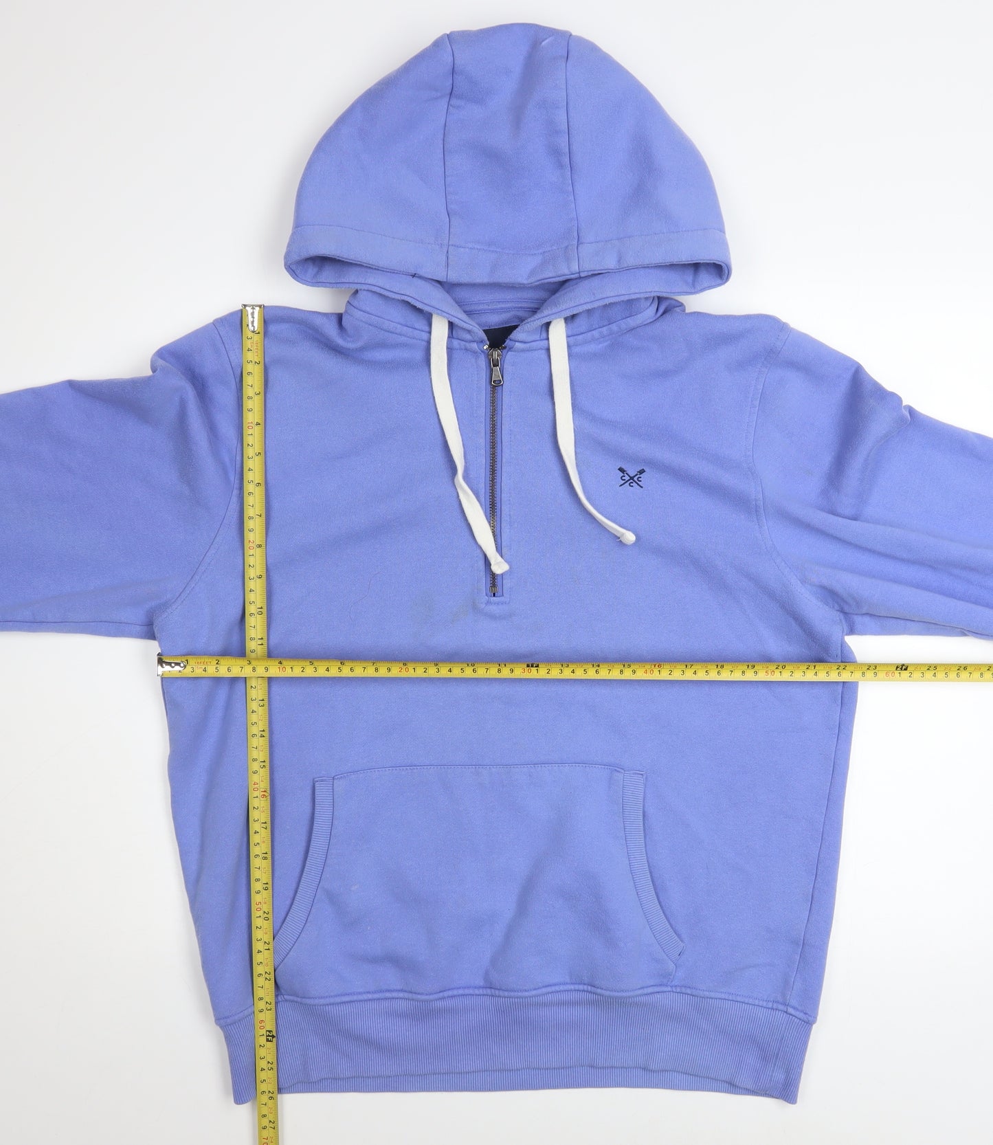 Crew Clothing Company Men's Blue XL 1/4 Zip Hoodie