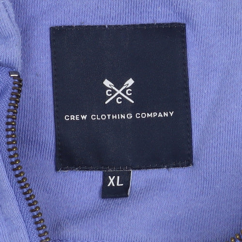 Crew Clothing Company Men's Blue XL 1/4 Zip Hoodie