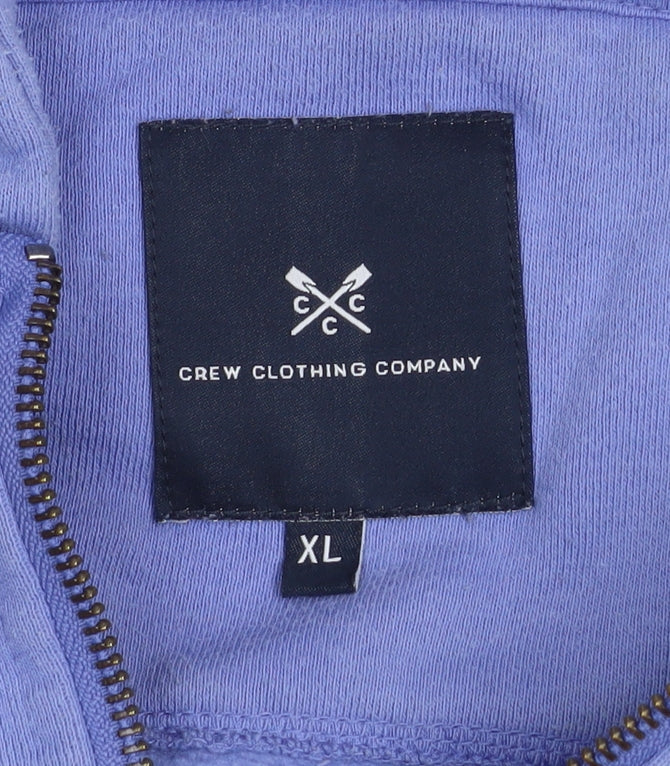Crew Clothing Company Men's Blue XL 1/4 Zip Hoodie