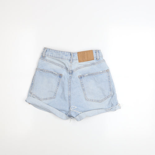 H&M Women Blue Size 8 High Rise Mom Denim Shorts
