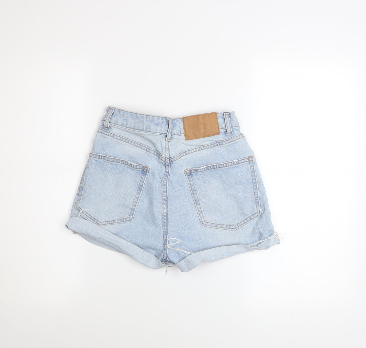 H&M Women Blue Size 8 High Rise Mom Denim Shorts