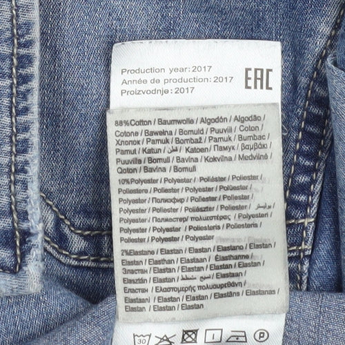 Vero Moda Women's Blue Denim Long Sleeve Button-Up Shirt L