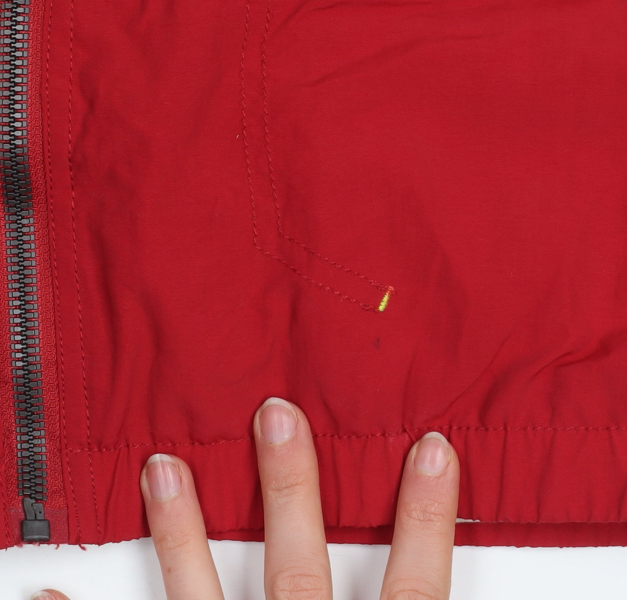 Duck and Cover Men's Red Hooded Windbreaker Jacket L