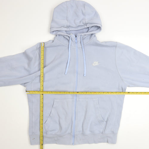 Nike Men's Blue Full Zip Hoodie L Logo Sportswear