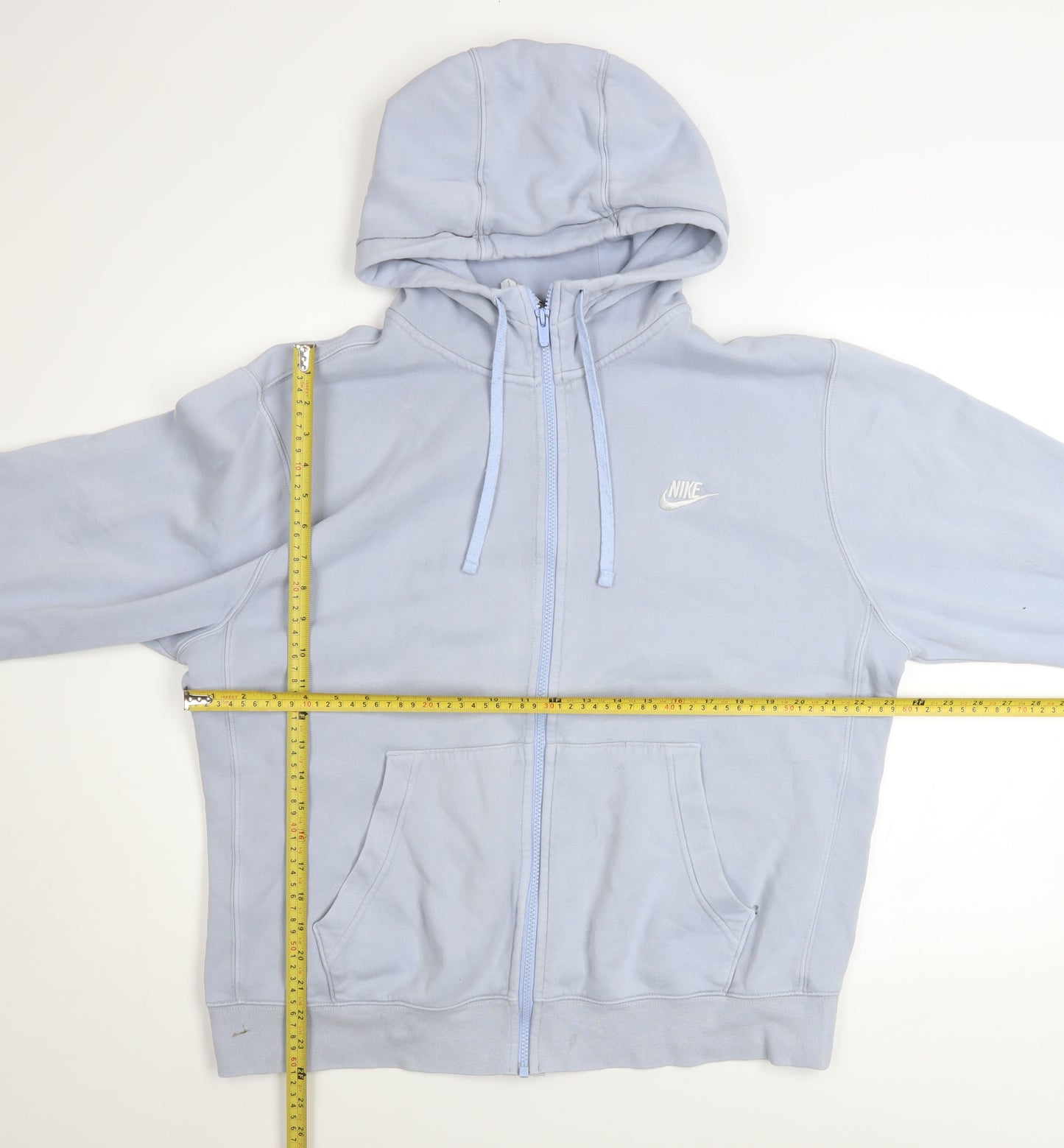 Nike Men's Blue Full Zip Hoodie L Logo Sportswear