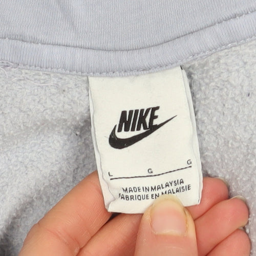 Nike Men's Blue Full Zip Hoodie L Logo Sportswear