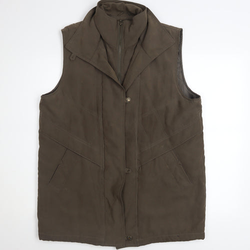d.e.c.k. by Decollage Mens Brown L Padded Bodywarmer Waistcoat
