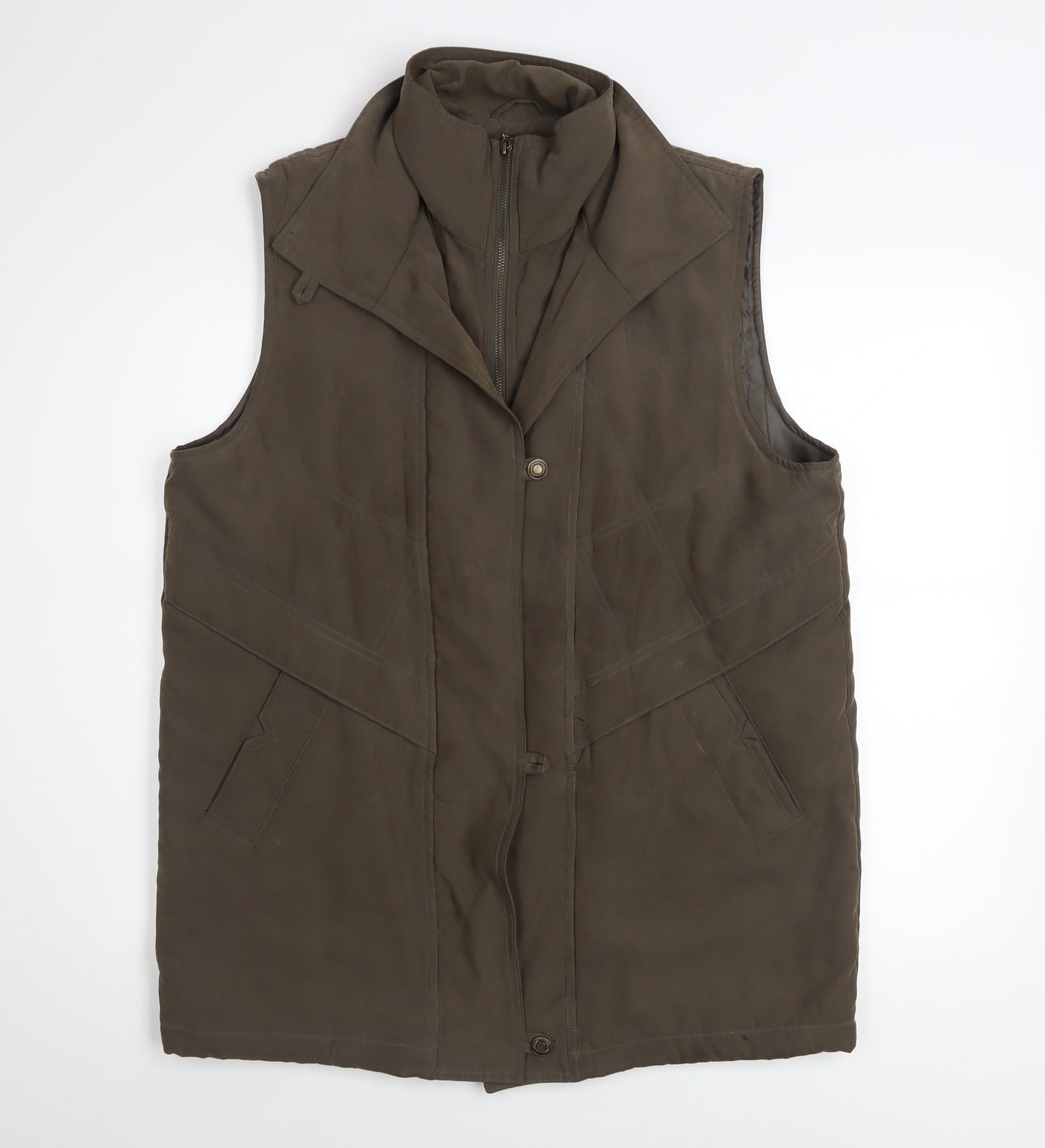 d.e.c.k. by Decollage Mens Brown L Padded Bodywarmer Waistcoat