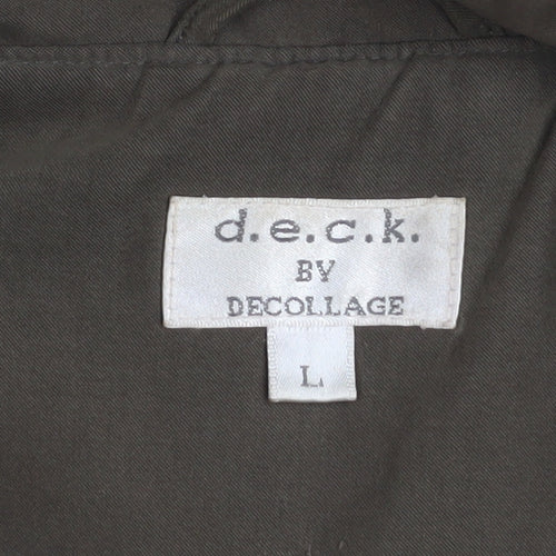 d.e.c.k. by Decollage Mens Brown L Padded Bodywarmer Waistcoat