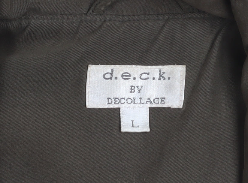 d.e.c.k. by Decollage Mens Brown L Padded Bodywarmer Waistcoat