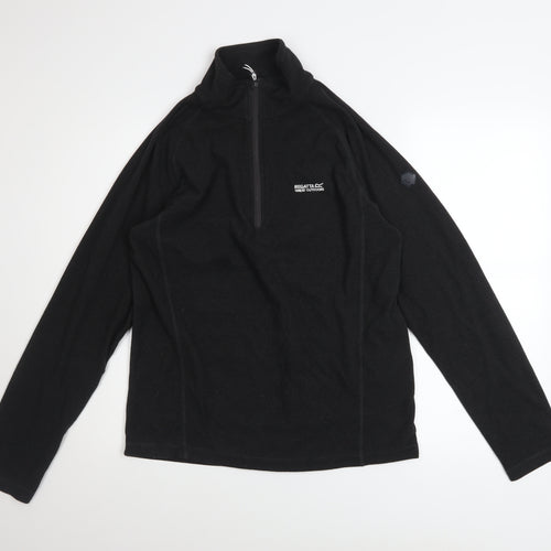Regatta Men’s Black Fleece 1/4 Zip Pullover Sweatshirt Size M