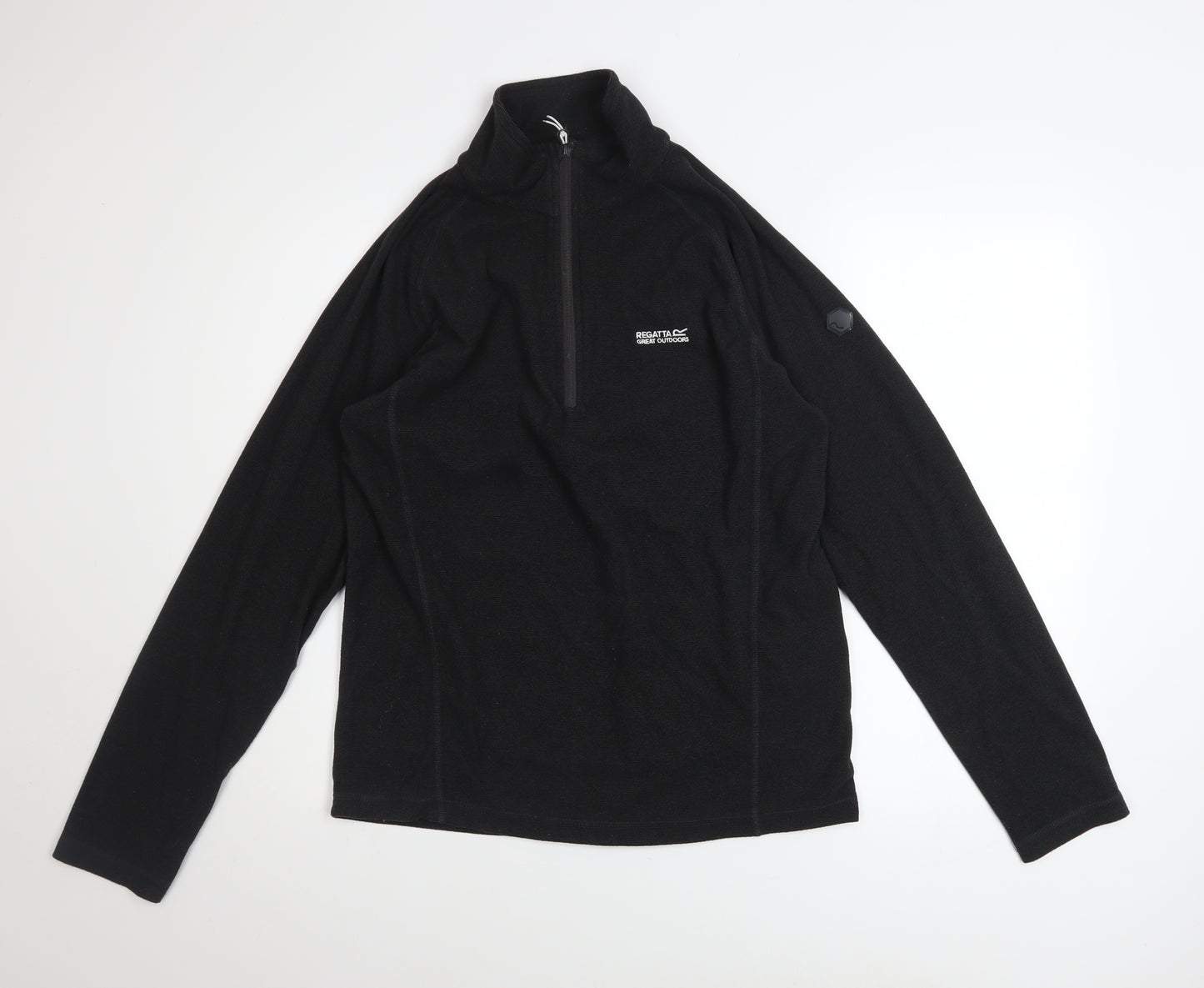 Regatta Men’s Black Fleece 1/4 Zip Pullover Sweatshirt Size M