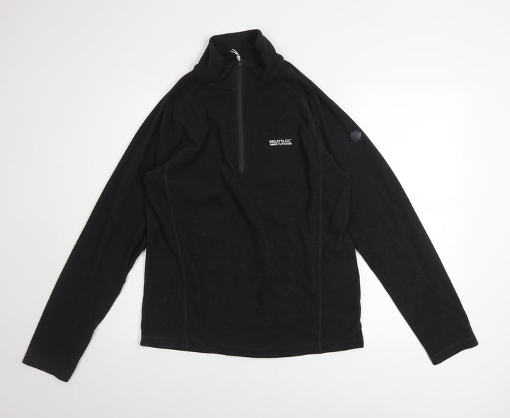 Regatta Men’s Black Fleece 1/4 Zip Pullover Sweatshirt Size M