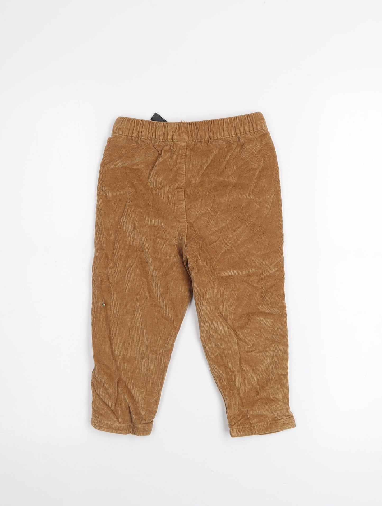 Fox & Bunny Boys Brown Corduroy Chino Trousers 2-3 Years Elastic Waist