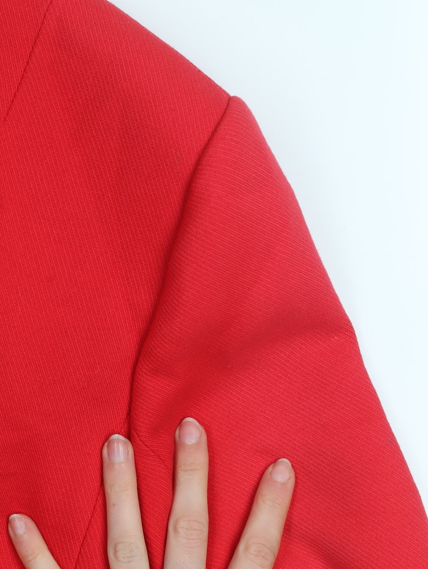 Mango Women’s Red Pea Coat Size 16 Double-Breasted Classic Mid-Length