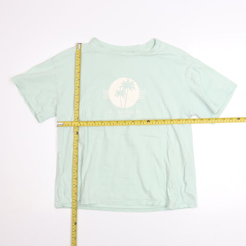 Next Girls Green Los Angeles Surf Graphic T-Shirt 13 Years Cotton