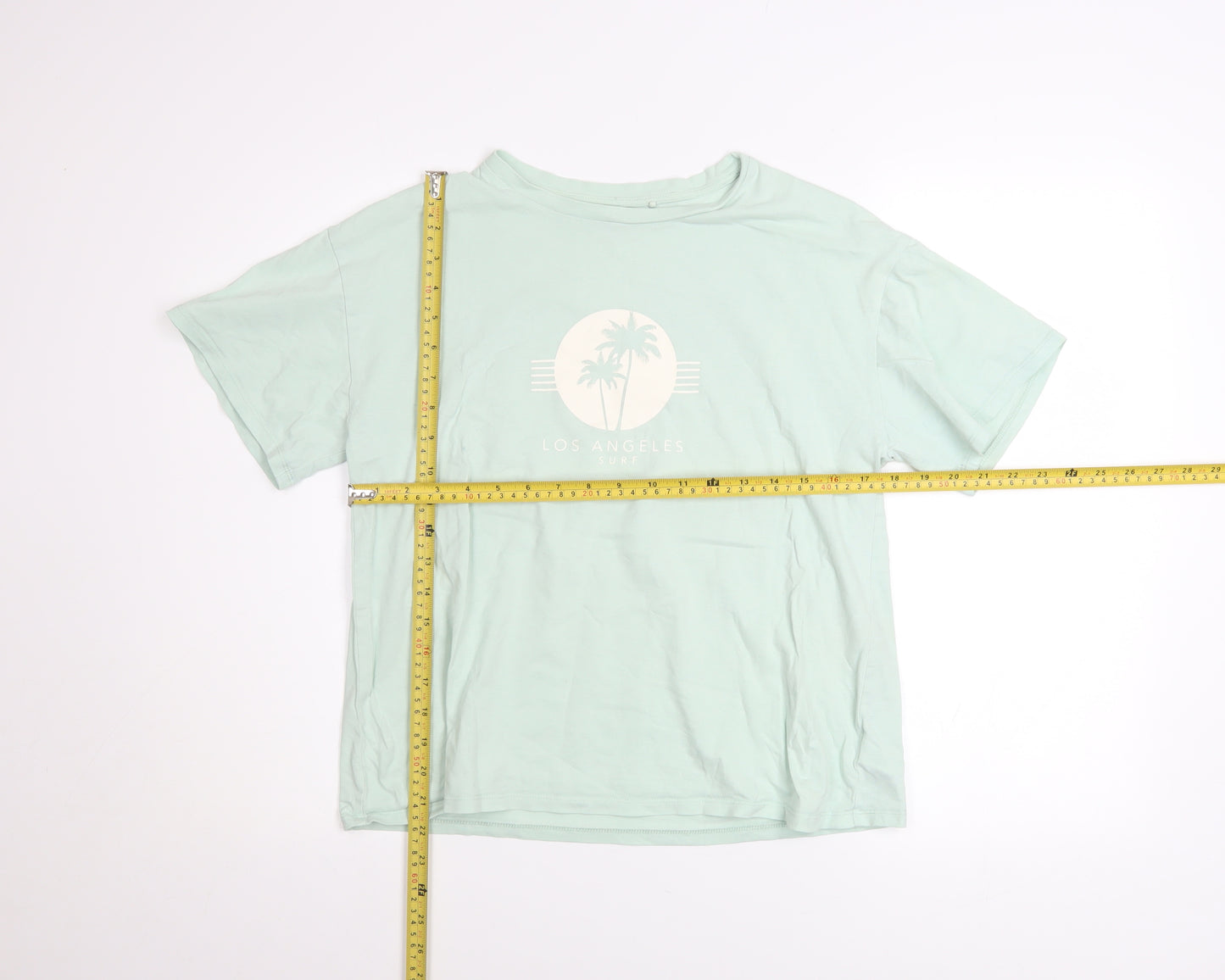 Next Girls Green Los Angeles Surf Graphic T-Shirt 13 Years Cotton