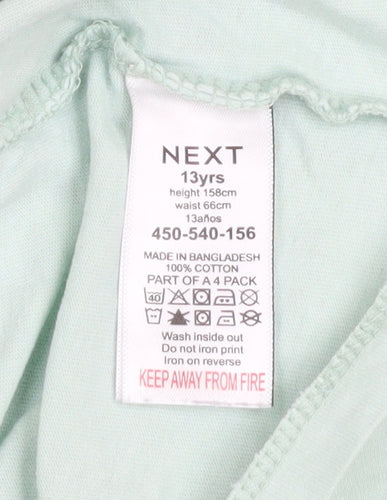 Next Girls Green Los Angeles Surf Graphic T-Shirt 13 Years Cotton