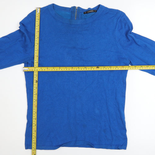 Dunnes Women’s Blue Crew Neck 3/4 Sleeve Knit Pullover Jumper Size S