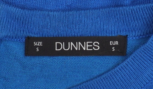 Dunnes Women’s Blue Crew Neck 3/4 Sleeve Knit Pullover Jumper Size S