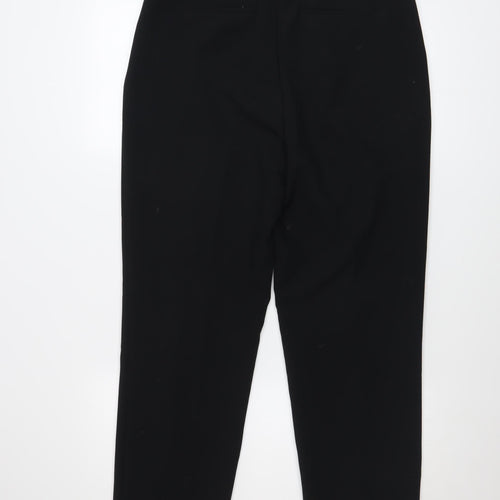Gallery Women’s Black Cropped Trousers Size 12 Stretch Twill Workwear