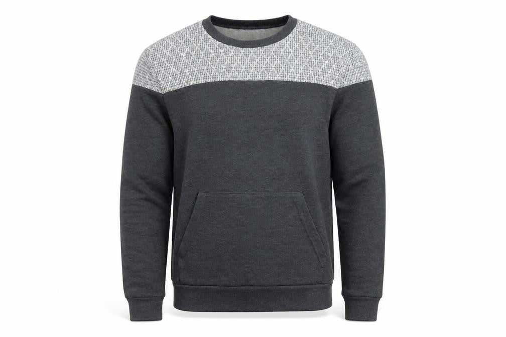 Topman Mens Grey Geometric Crew Neck Sweatshirt Size M