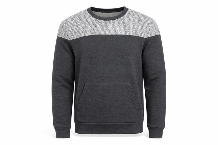 Topman Mens Grey Geometric Crew Neck Sweatshirt Size M