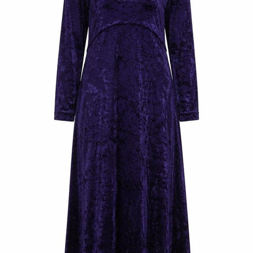 Blooming of Dublin Women's Purple Long Sleeve Velvet Maxi Dress Size 12-14