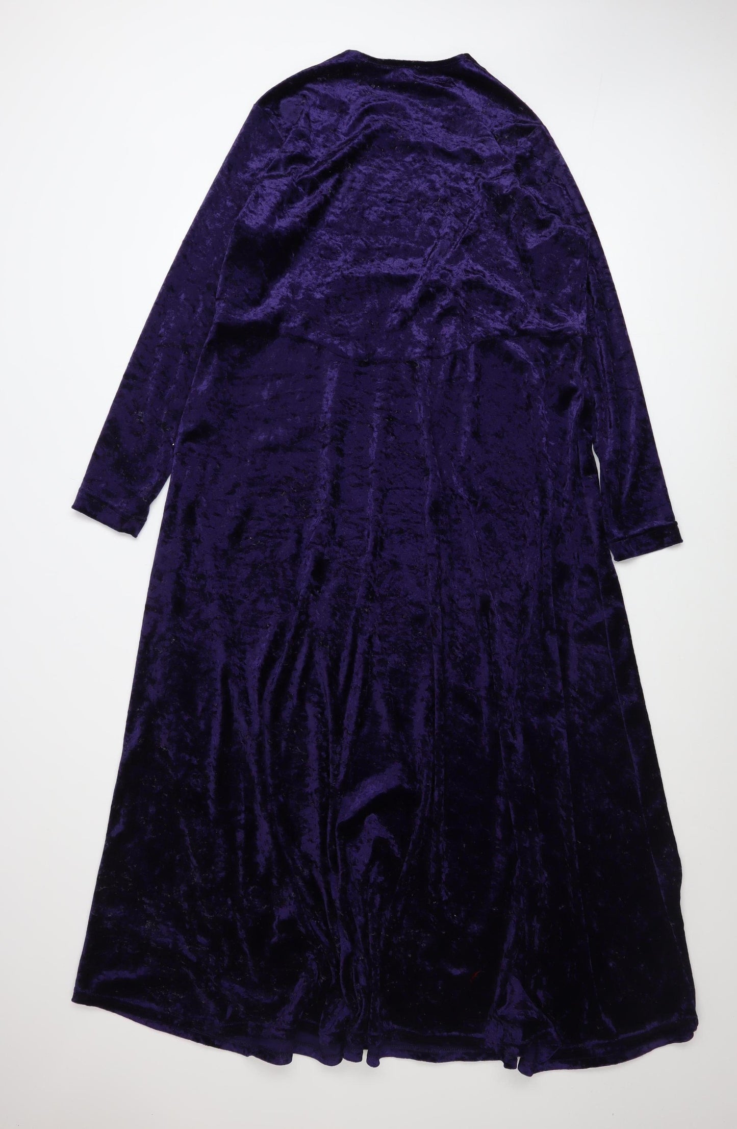 Blooming of Dublin Women's Purple Long Sleeve Velvet Maxi Dress Size 12-14