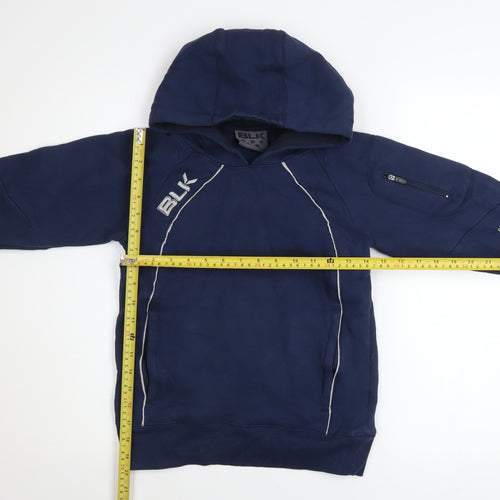 BLK Boys Navy Blue Hooded Pullover Sweatshirt Size 10 Years Cotton Blend