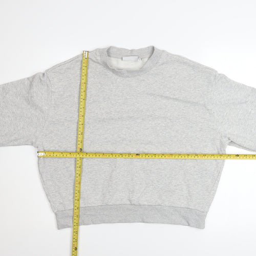 Weekday Women Grey XS Pullover Sweatshirt Cotton Blend Casual