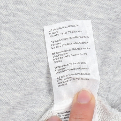Weekday Women Grey XS Pullover Sweatshirt Cotton Blend Casual