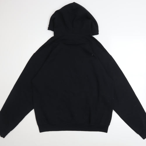 Jerzees Womens Black Eeyore Hoodie Large Graphic Print Pullover